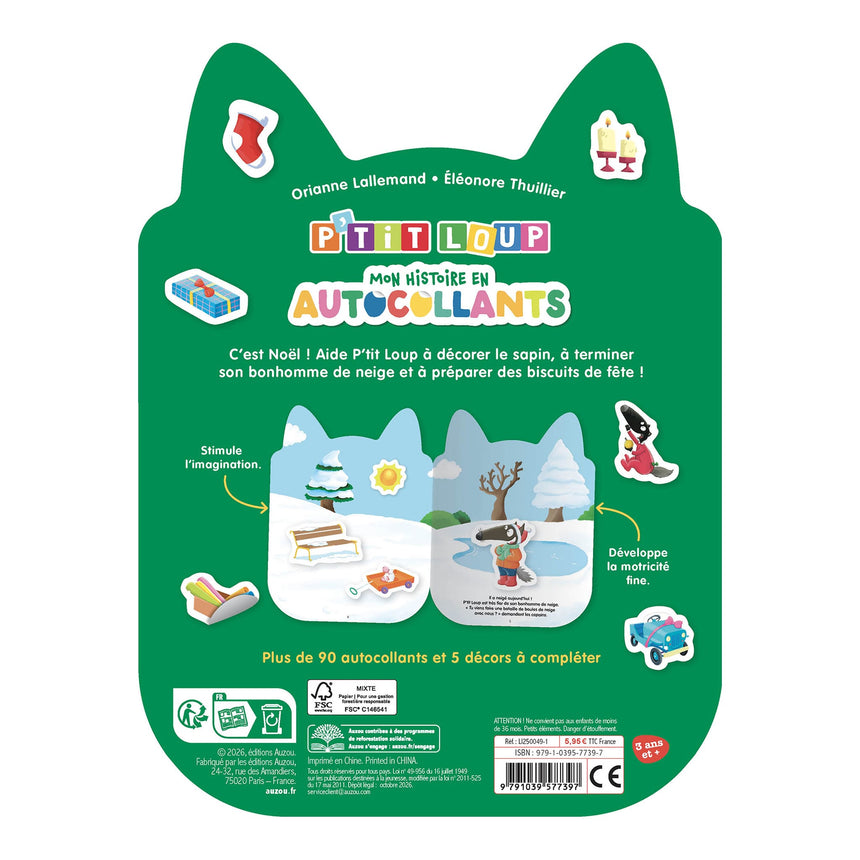 P'tit Loup - Mon histoire en autocollants - Noël-Auzou-AUZ-791039577397-CLÉMENT
