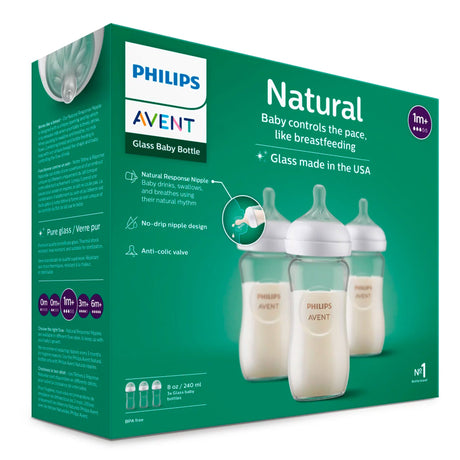 Biberon Verre (3) Naturel 8oz-Philips Avent-AVE-PASCY91303-CLÉMENT