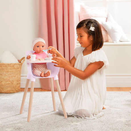 Chaise Haute & Ensemble d'Alimentation pour Poupée-Babi-BBI-024LBY7706-CLÉMENT
