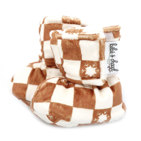 Pantoufle Velux Damier 0-6mois-Bebe O Chaud-Ivoire-0-3 m-BBO-DAMIER-1-CLÉMENT