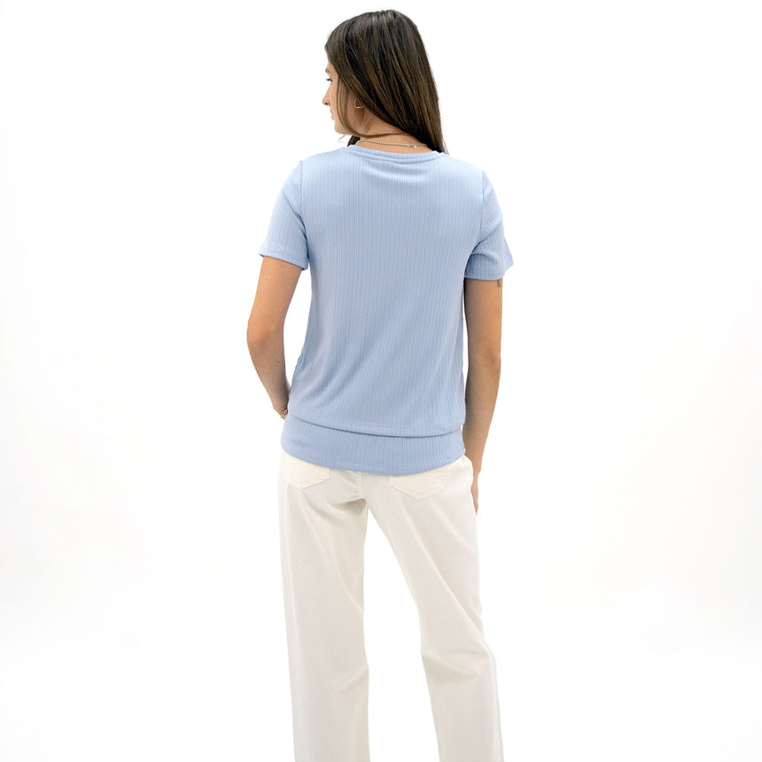 T-shirt Allaitement Bleu-Bella Maternite-BEA-1268865C-BLE-CLÉMENT