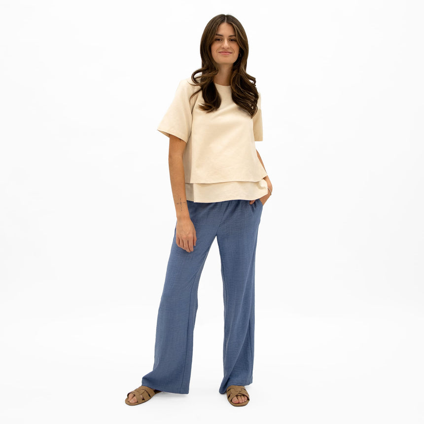 Pantalon Maternité Chambray-Bella Maternite-BEA-1268881C-CLÉMENT