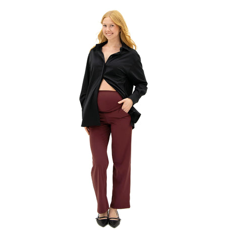 Pantalon Classique Maternité Bordeau-Bella Maternite-BEA-2258977C-BOR-CLÉMENT