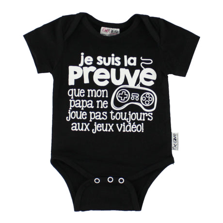 Cache-Couche Jeux Vidéo 3-12mois-Bedaine Love-Noir-3-6 m-BEL-CC-N-40-CLÉMENT