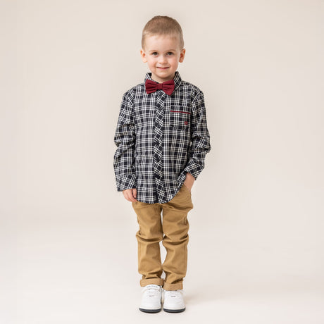 Chemise Carreaux Noir Chic 2-12ans-Nano-BOS-F2525-07-CLÉMENT