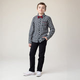 Chemise Carreaux Noir Chic 2-12ans-Nano-BOS-F2525-07-CLÉMENT