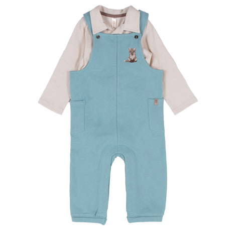 Ensemble Salopette Ourson 6-24mois-Nano-Ivoire-Nouveau-né-BOS-F2559-07-CLÉMENT