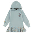 Tunique Capuchon Fleurs 2-12ans-Nano-Bleu-2-BOS-F2606-03-CLÉMENT