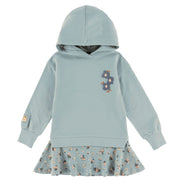 Tunique Capuchon Fleurs 2-12ans-Nano-Bleu-2-BOS-F2606-03-CLÉMENT