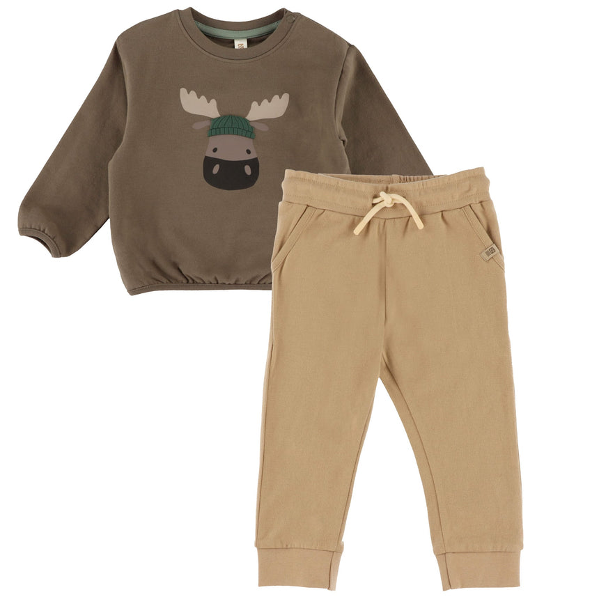 Ensemble Pantalon Orignal Forêt 6-24mois-Nano-Taupe-Nouveau-né-BOS-F2659-06-CLÉMENT