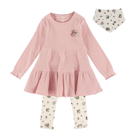 Ensemble Tunique Volants Fois 6-24mois-Nano-Rose-Nouveau-né-BOS-F2660-07-CLÉMENT