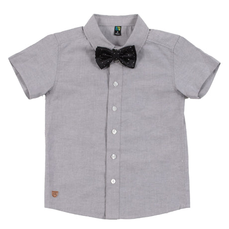 Chemise Noeud Papillon 2-12ans-Nano-Gris-2-BOS-BCH01-02-CLÉMENT