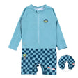 Maillot UV Manches Longues Damiers 6-24mois-Nano-Turquoise-6-12 m-BOS-S26S311-1-CLÉMENT
