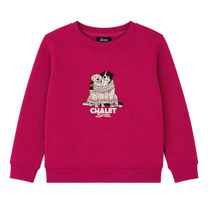Gilet Ouaté Chiens Tricot 2-10ans-Birdz-Fuchsia-2-BR1-CLSPKG07250-CLÉMENT