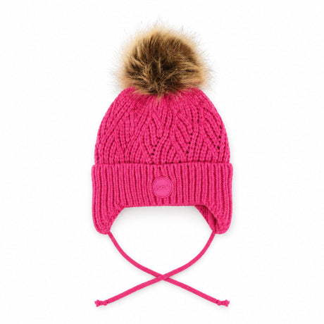 Tuque Tricot Pompon 12-24mois-Birdz-Fuchsia-12-24 m-BR8-W2668-1-CLÉMENT