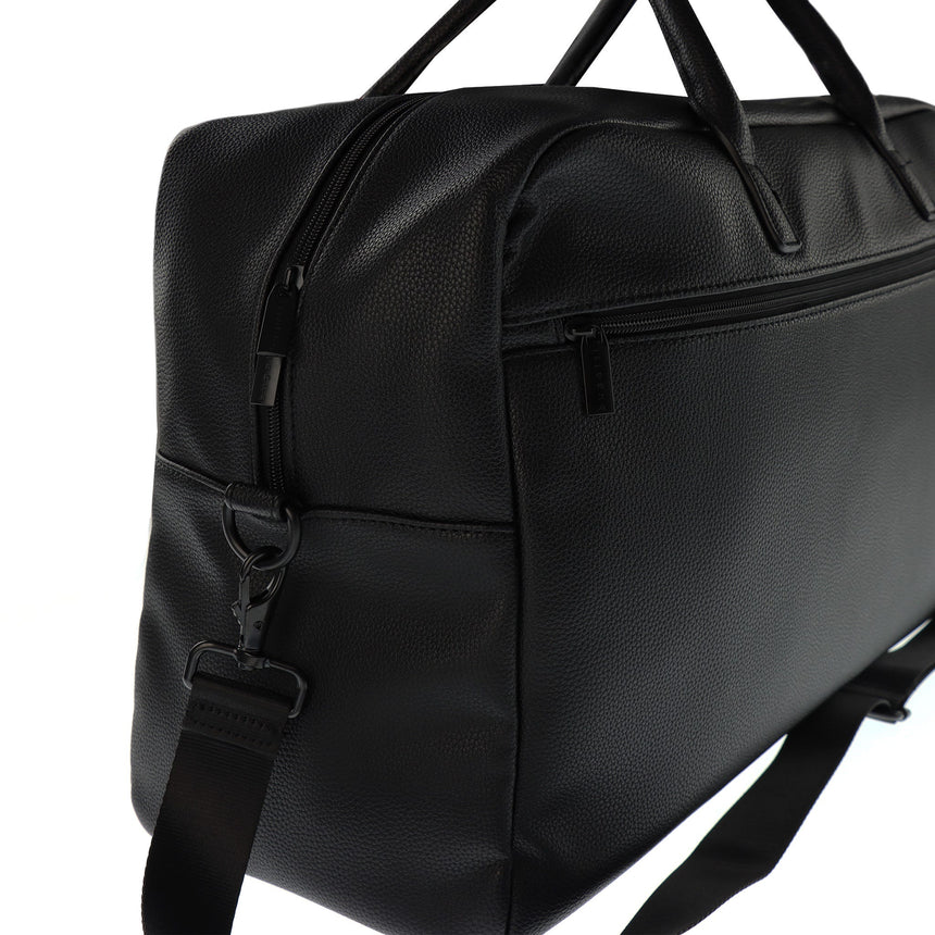 Sac de Voyage 2-en-1 Cuir Végan - Noir-Bugatti-BU3-DUF2659BUBLK-CLÉMENT