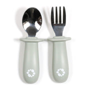 Ensemble de Cuillère & Fourchette d’Apprentissage - Sauge-Bulle-BUB-B-VA005-02-CLÉMENT