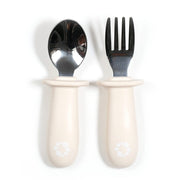 Ensemble de Cuillère & Fourchette d’Apprentissage - Ivoire-Bulle-BUB-B-VA005-06-CLÉMENT