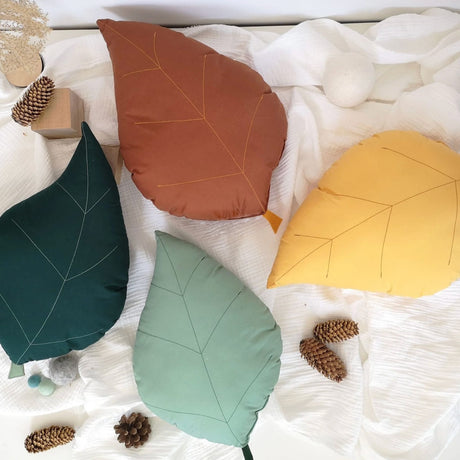 Coussin Feuille de Frêne - Rouille-The Butter Flying-BUT-PILASHRUS-CLÉMENT