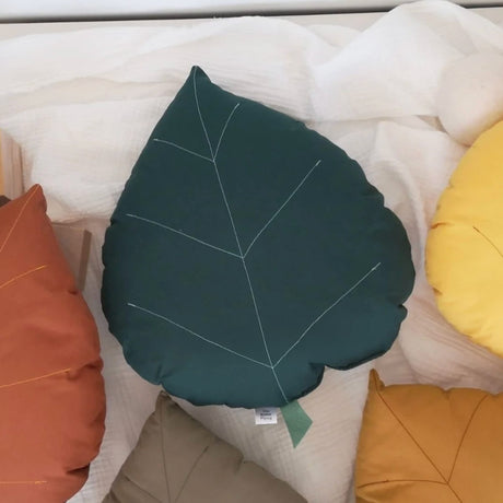 Coussin Feuille de Bouleau - Vert-The Butter Flying-BUT-PILBIRFOR-CLÉMENT