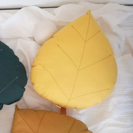 Coussin Feuille de Bouleau - Moutarde-The Butter Flying-BUT-PILBIRMUS-CLÉMENT