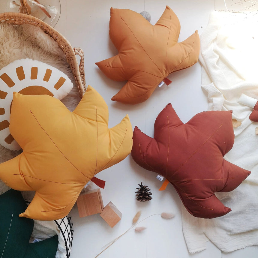 Coussin Feuille D`Érable - Rouille-The Butter Flying-BUT-PILMAPRUS-CLÉMENT