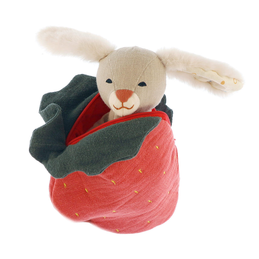 Peluche Lapin Fraise Mousseline-Bebe Confort-CA3-23011-CLÉMENT
