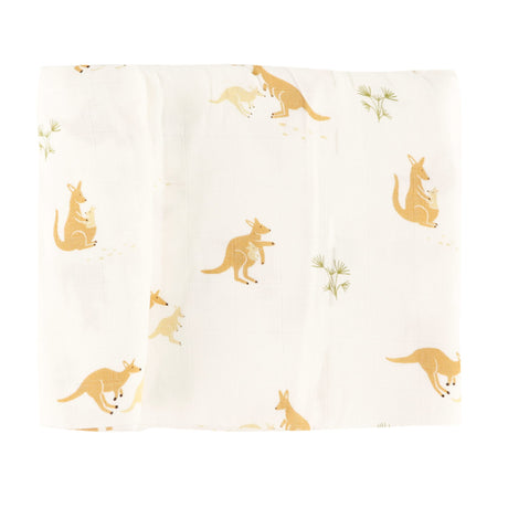 Couverture Mousseline Bambou Kangourous - Édition spéciale Fondation CHU Ste-Justine-Bebe Confort-CA3-BLANKET-KAN-CLÉMENT
