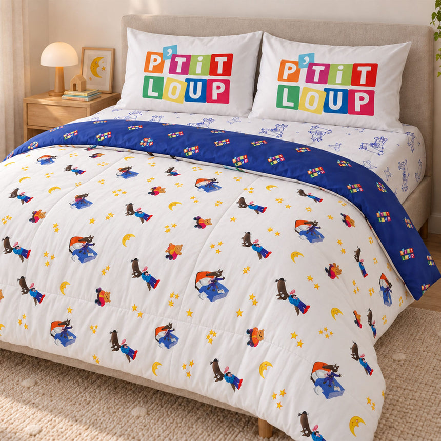 Ensemble Draps pour Lit Double - P'tit Loup-Cathay Home-CAH-DBSS-WOLF-CLÉMENT
