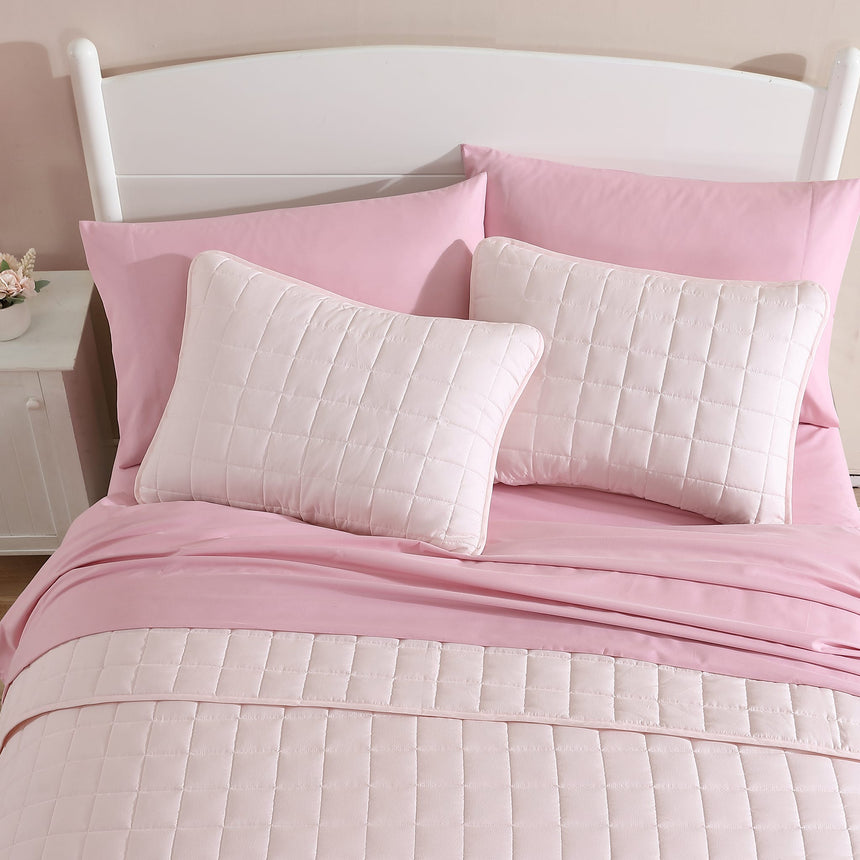 Ensemble Draps Lit Simple - Rose-Cathay Home-CAH-TWSS-PINK-CLÉMENT