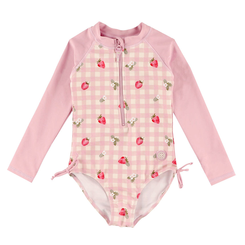Maillot Uv Fraises 2-9ans Coco Mango-Calikids-Lilas-2-3-CAL-S2645F-CLÉMENT