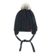 Tuque Pompon Tricot 0-18mois-Calikids-Charcoal-0-3 m-CAL-W2200C2-1-CLÉMENT