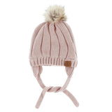 Tuque Pompon Tricot 0-18mois-Calikids-Rose-0-3 m-CAL-W2200C2-1-CLÉMENT