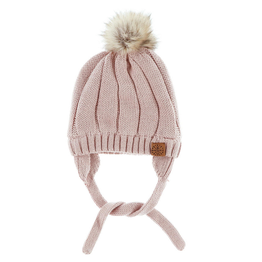 Tuque Pompon Tricot 18mois-3ans-Calikids-Rose-18m - 3ans-CAL-W2200C2-2-CLÉMENT