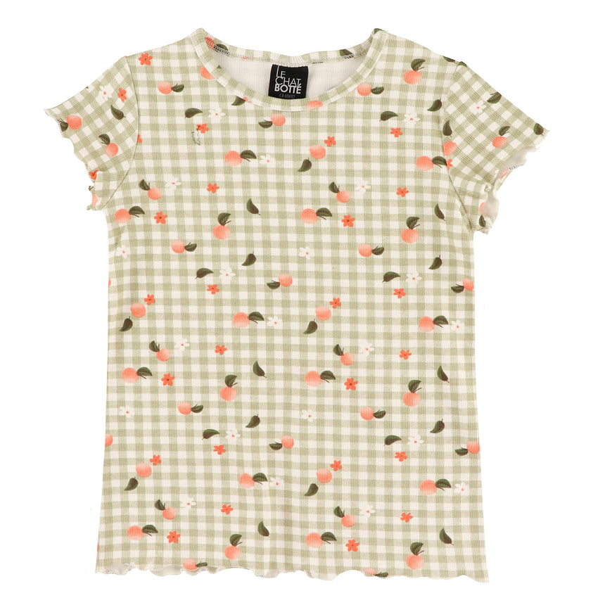 T-shirt Pique-nique Pêches 2-8ans-Chat Botte-Sauge-2-CHI-1262479C-CLÉMENT