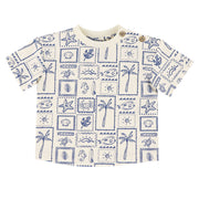 T-shirt Surf Timbres 3-24mois-Chat Botte-Ivoire-3 m-CHI-1264454C-IVO-CLÉMENT