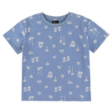T-shirt Surf Plage 2-8ans-Chat Botte-Bleu-2-CHI-1265454C-BLE-CLÉMENT