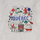 Gilet Ouaté Vieux Québec Adulte (Illustrateur Francis Léveillée)-Clement Heritage-CLH-CLSPAM07348-CLÉMENT