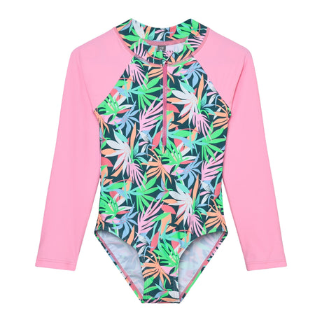 Maillot UV Imprimée Feuillage 2-12ans-Color Kids-Sarcelle-2-CLO-720374-9917-CLÉMENT