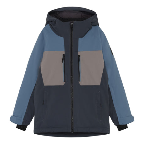 Manteau Ski Colorblock 4-14ans-Color Kids-Charcoal-4-CLO-742755-1922-CLÉMENT