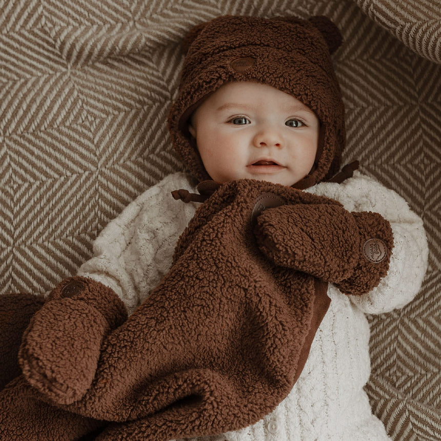 Coffret-cadeau Ourson pour bébé (4 accessoires) - Sherpa Brun-Petit Coulou-COU-PCCC7412-CLÉMENT