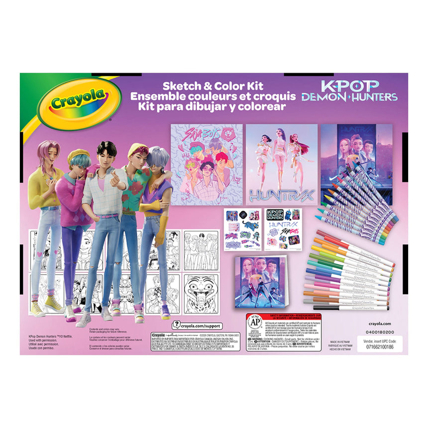 Ensemble Crayola de croquis et de coloriage - KPop Demon Hunters-Crayola-CRL-04-0018-CLÉMENT