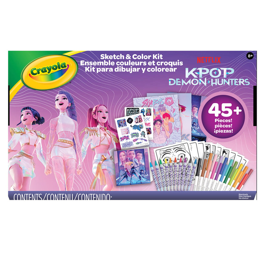 Ensemble Crayola de croquis et de coloriage - KPop Demon Hunters-Crayola-CRL-04-0018-CLÉMENT