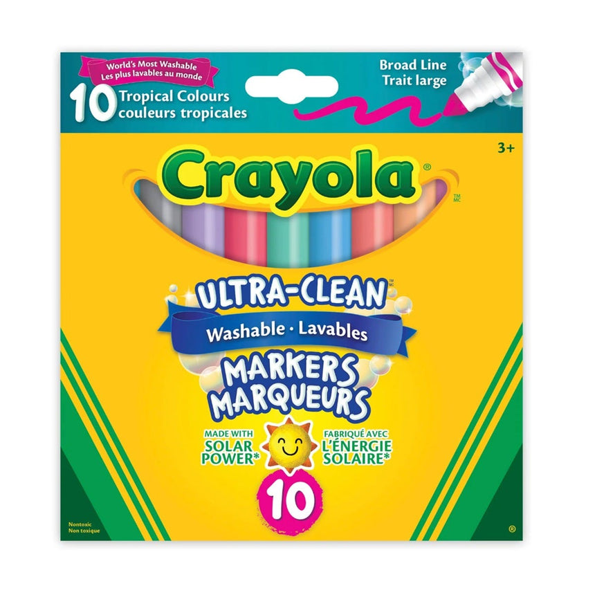 Crayons (10) Ultra Clean Lavables - Tropical-Crayola-CRL-587811C002-CLÉMENT