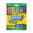 Ensemble de 10 Marqueurs Rétractables Clicks-Crayola-CRL-588189C000-CLÉMENT