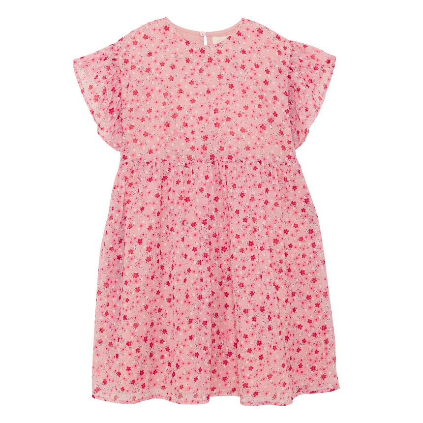 Robe Dobby Fleurs 2-14ans-Creamie-Rose-2-CRM-823110-5506-CLÉMENT