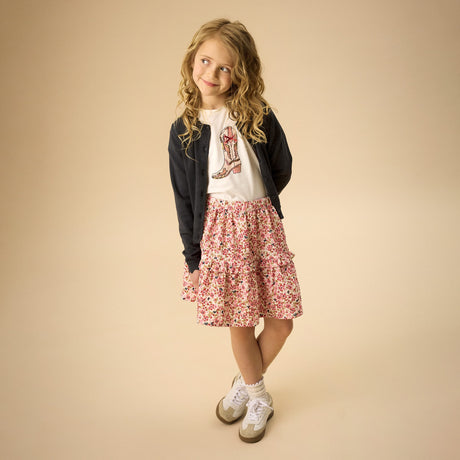 Jupe Structure Fleurs 2-14ans-Creamie-CRM-823153-1111-CLÉMENT