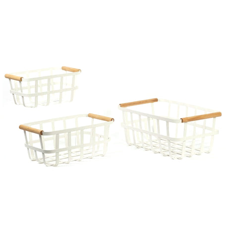 Ensemble (3) Paniers de Rangement - Blanc-Clement - Maison-CTG-52497-CLÉMENT