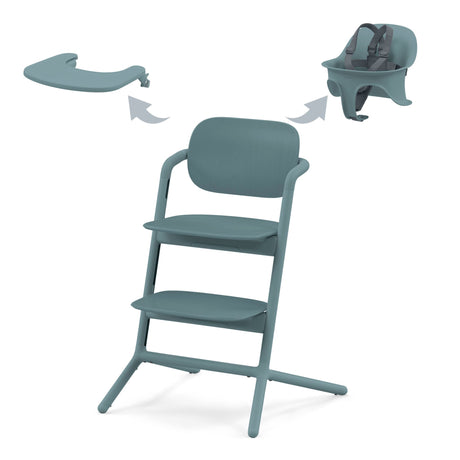 Chaise Haute 3-en-1 Lemo - Stone Bleu-Cybex-CYB-521003581-CLÉMENT