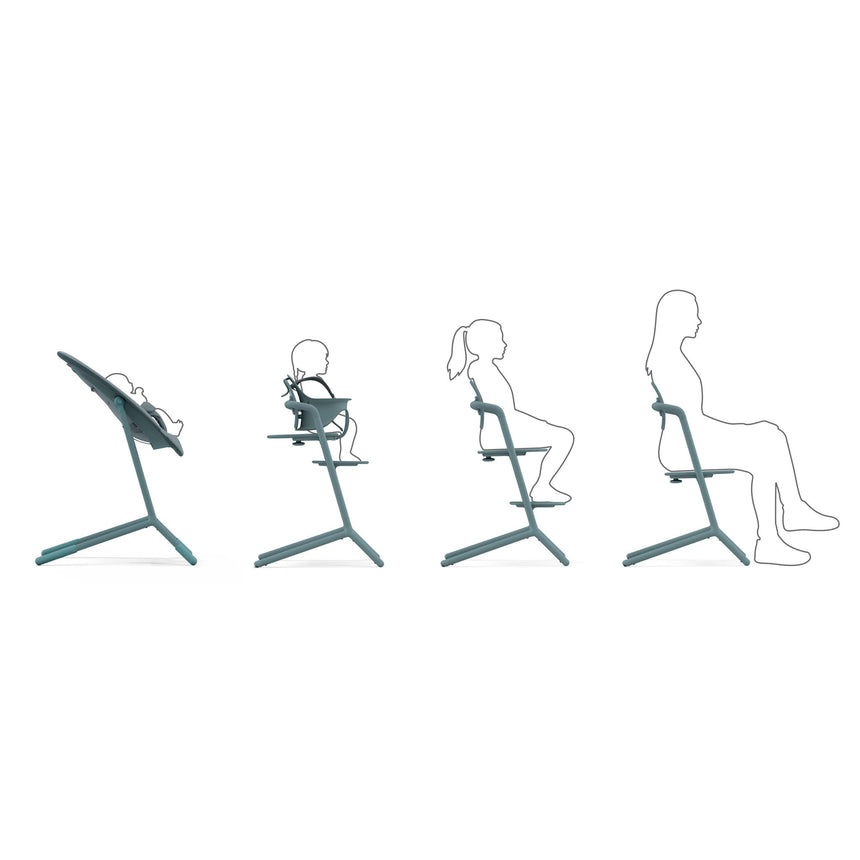 Chaise Haute 3-en-1 Lemo - Stone Bleu-Cybex-CYB-521003581-CLÉMENT